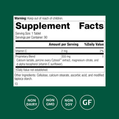 Standard Process Ovex P bottle with label showing gluten-free and dairy-free features.