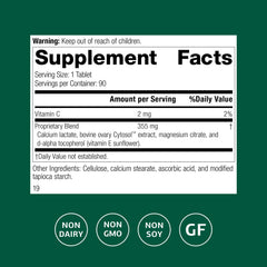 Ovex tablets close-up, easy-to-swallow daily supplement.