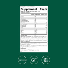 Standard Process SP Complete chocolate bottle side — ingredients supporting antioxidant activity