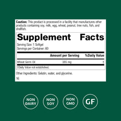 Standard Process Wheat Germ Oil softgels provide convenient daily antioxidant support.