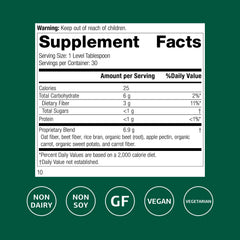 Standard Process Whole Food Fiber scoop shows serving size for daily gut support.