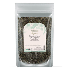 Starwest Botanicals Cleavers Herb dried leaf for tea and blends with a bright grassy aroma