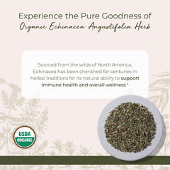 Organic echinacea angustifolia cut and sifted herb ideal for tinctures.