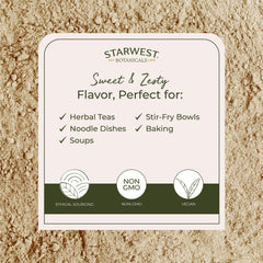 Starwest Botanicals ginger root powder added to baking for warm flavor