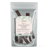 Starwest Botanicals licorice root sticks close-up aroma ideal for tea blends