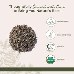 USDA Organic and non-GMO marshmallow root supports premium quality tea blends.