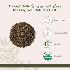 Starwest Botanicals mullein tea in cup, soothing ritual for calm moments.