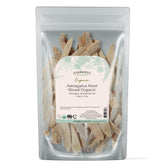 Starwest Botanicals Organic Astragalus Root Sliced closeup showing thin, delicate slices for infusions.