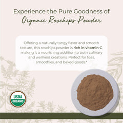 Starwest Botanicals Rosehips Powder with fine texture for smooth blends