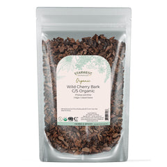 Starwest Botanicals Wild Cherry Bark bag showing rich aroma for blends