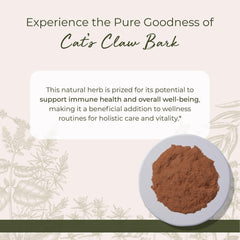 Starwest Cat's Claw bark powder tea blend close-up highlighting earthy flavor.