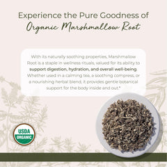 Starwest marshmallow root in a resealable pouch for herbal blends.