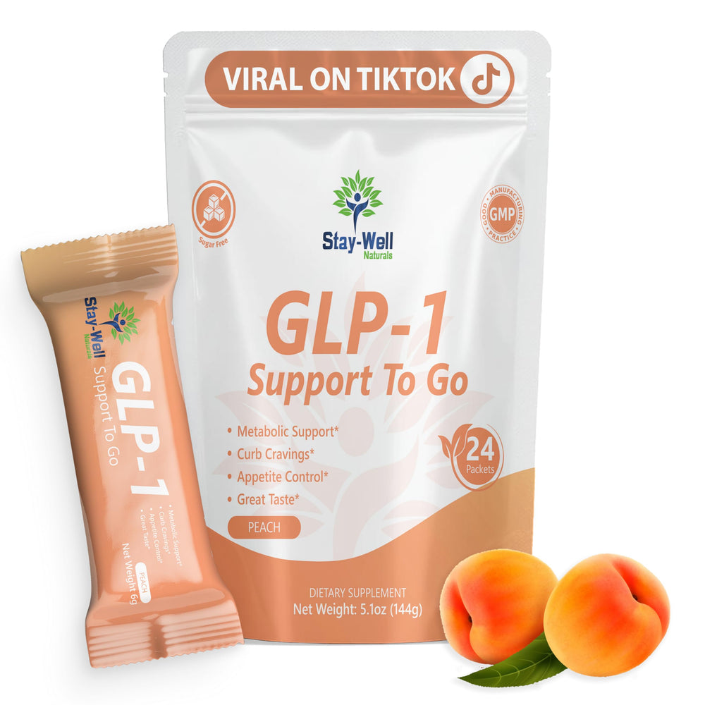 Stay-Well Naturals GLP-1 supplement bottle supports natural appetite balance.