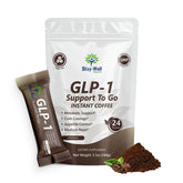 Stay-Well Naturals Slim Coffee GLP-1 scoop demonstrates simple daily use for appetite support.