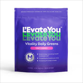 Steve Harvey's L'Evate You Vitality Greens bottle in chocolate flavor for daily energy
