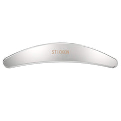 STICKON stainless steel gua sha sickle face for facial contouring and tension relief.