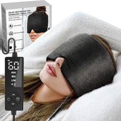 Sticro Extra Large Moist Heat Mask covers forehead and cheeks for soothing sinus pressure