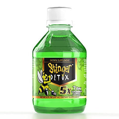 Stinger Detox being poured, illustrating a quick, tasty detox moment.
