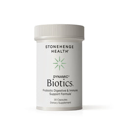 Stonehenge Health Dynamic Biotics bottle front view for daily probiotic support.