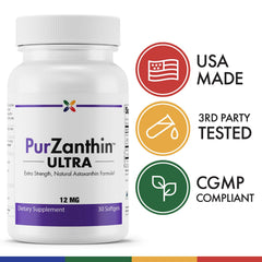 Stop Aging Now PurZanthin Ultra softgels in daily-use scene as part of routine