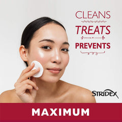 Stridex Strength two-pack offers convenient stock for multiple locations or extended use.