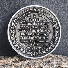 Strugglejewelry protective case clear around sobriety coin for safe storage.