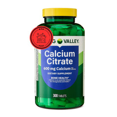 STS Home Spring Valley Calcium Citrate 600 mg bottle for daily bone support