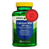 STS Home Spring Valley Calcium Plus Vitamin D3 mini softgels bottle front for bone support