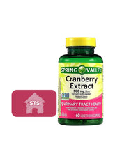 STS Home Spring Valley Cranberry Extract 500 mg bottle for daily supplement routine.