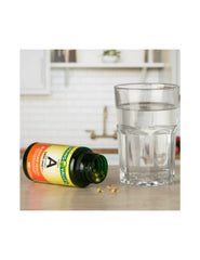 STS Home Spring Valley Vitamin A label closeup highlighting dosage and branding.