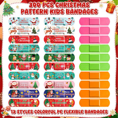 Sublaga Christmas bandages with tree pattern provide kid-friendly protection for outdoor adventures