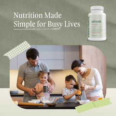 SUBSTANCE Sustenance fruits-vegetables powder scoop showing quick nutrient boost.