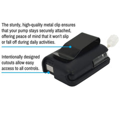 Sugar Medical Tandem Mobi full-coverage case protects the device from scratches and bumps.