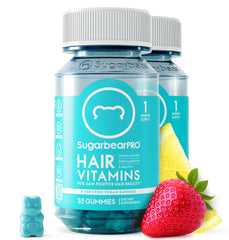 SugarBearHair vitamin gummies bottle front view for daily beauty support.