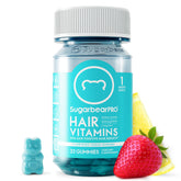 SugarBearPro Hair Vitamin Gummy bottle on kitchen counter for daily nourishment