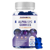 SUGAWITA Alpha GPC Gummies bottle showing 600 mg choline for daily focus