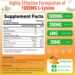 SUGAWITA L-Lysine Gummies chew for convenient daily supplementation.