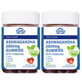 Suiyilary Ashwagandha Gummies bottle with strawberry flavor for calm focus.