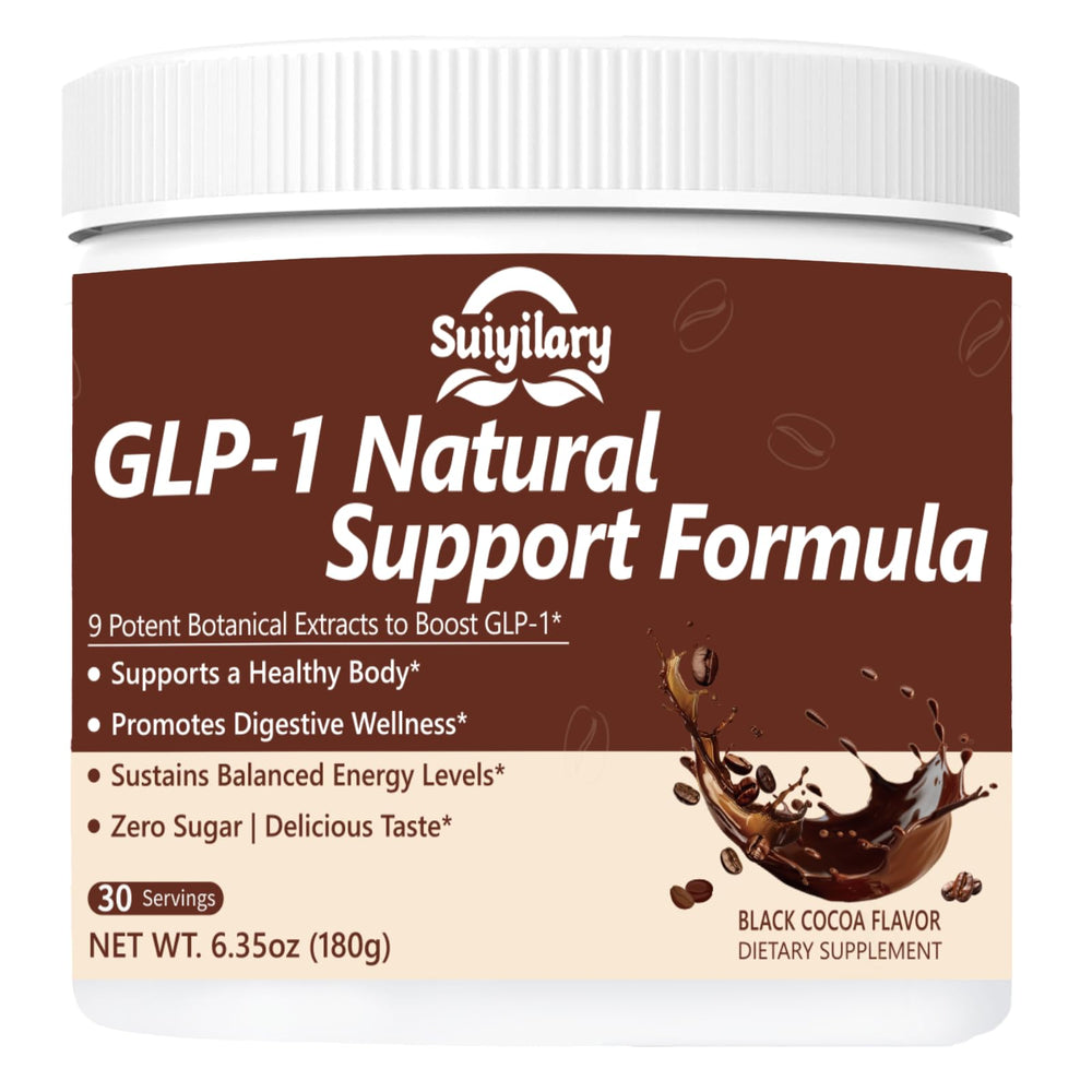 Suiyilary GLP-1 supplement bottle for convenient daily wellness support.