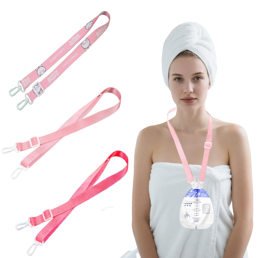 Sulieschen shower lanyard with two hooks for hands-free post-surgery tasks.