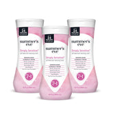 Summer's Eve Simply Sensitive Wash bottle demonstrates gentle daily cleansing for sensitive skin