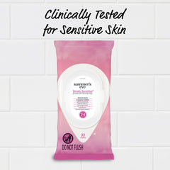 Soft wipe texture signals gentle cleansing suitable for sensitive skin.