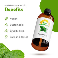 Sun Essential Oils Peppermint Oil supports soothing massage and cooling sensation