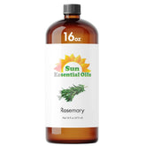 Sun Essential Oils Rosemary bottle pour for easy diffusion and scalp care.