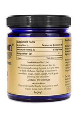 Bright green Sun Potion Moringa Leaf Powder close-up texture.