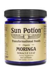 Sun Potion Moringa Leaf Powder jar (90g) for daily smoothies.