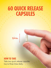 Sundance arginine capsules on shelf showing non-GMO and gluten-free features.