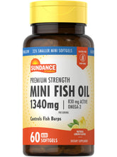 Sundance Mini Fish Oil bottle, premium omega-3 per serving.