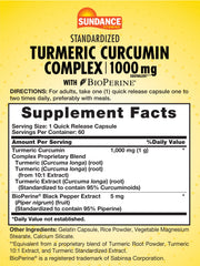 Sundance Turmeric Curcumin Complex capsules ready for convenient daily wellness.