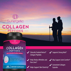 Label highlights collagen content per capsule for simple dosing.